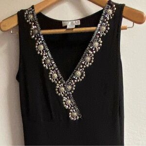 Maxi Dress with Embellished Neckline XS